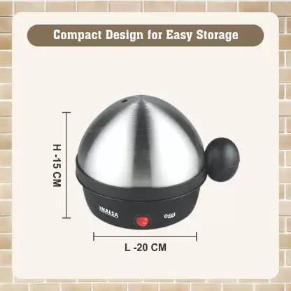 Inalsa OGGI Boiler Egg Cooker  (Silver, 7 Eggs) Inalsa OGGI Boiler Egg Cooker  (Silver, 7 Eggs)